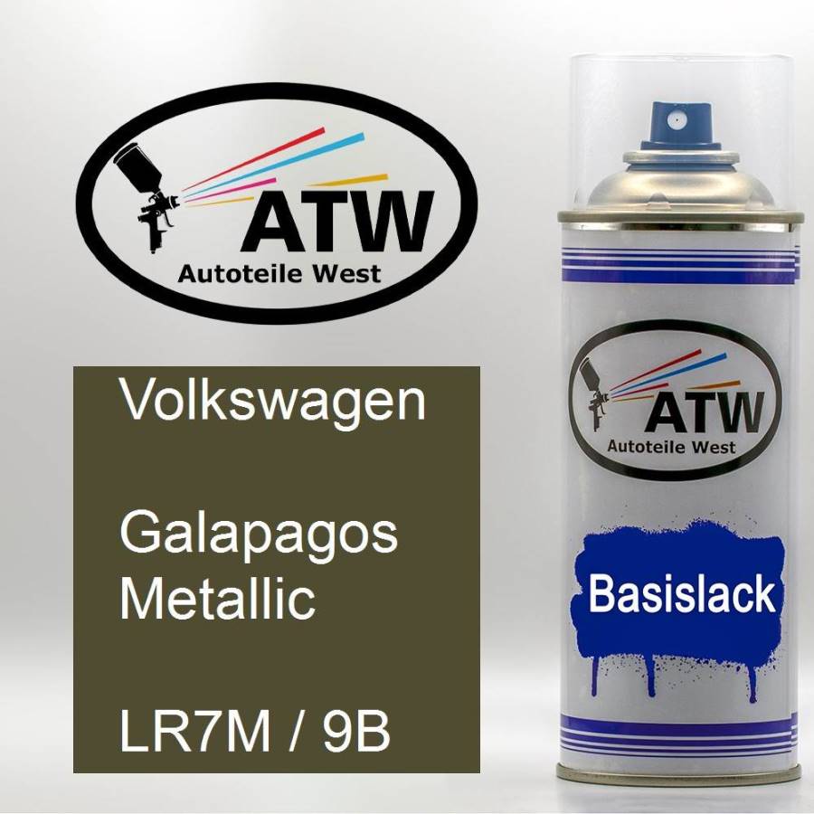 Volkswagen, Galapagos Metallic, LR7M / 9B: 400ml Sprühdose, von ATW Autoteile West.